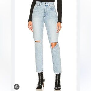 Pistola distressed straight jeans